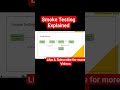 Watch full Tutorial on Smoke Testing #softwareengineer #blackboxtesting #softwaretesting