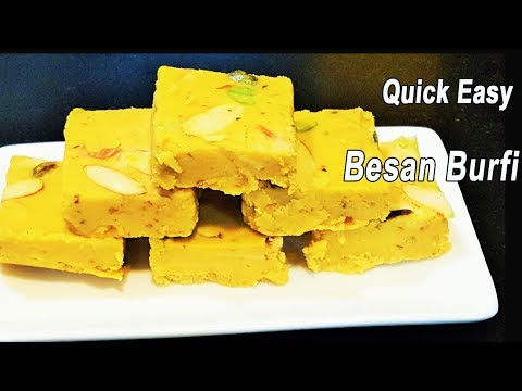 How to make Besan Burfi | Raksha Bandhan Special Sweet Recipe | MadhurasRecipe
