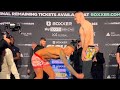 Boxer kegged on stage steve robinson v nick campbell faceoff boxing robinsoncampbell faceoff