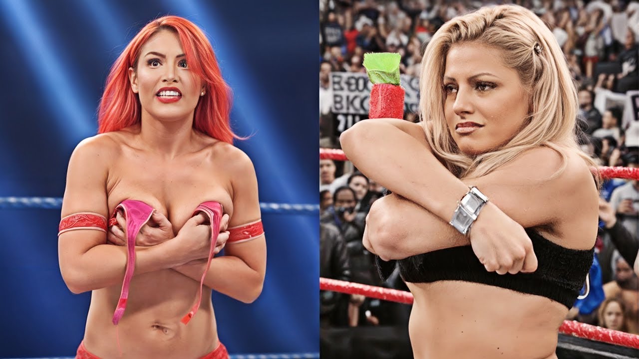 9 Momentos Embarazosos De Luchadoras En La WWE - YouTube