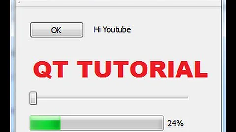 QT C++ GUI Tutorial 3- Qt Signal and slots (QSlider and QProgressBar)