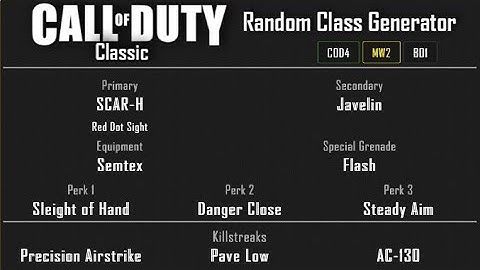 MW2 - Skidrow Free-For-All (30-9) Random Class Generator #86 [2020]