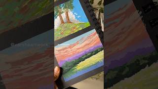 Brush Markers nature landscape pt.2🌿 #shorts #shortsviral #painting #varshaartwork
