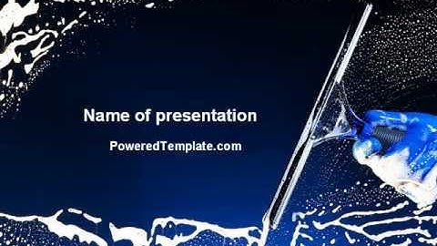 Window Wash Scraper PowerPoint Template by PoweredTemplate.com