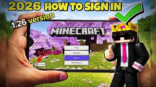 How to Sign Up in Minecraft 1.26 | Microsoft Account Banaye & Servers Join Kare 💯 screenshot 2