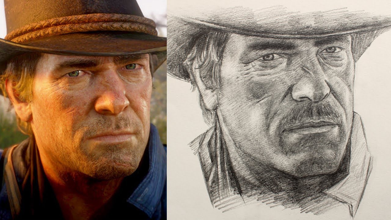 How to Draw ARTHUR MORGAN (Red Dead Redemption 2) Drawing Tutorial - Draw  it, Too!