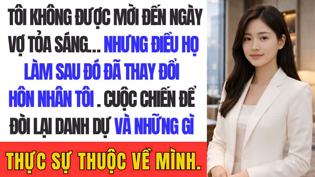 Ngày vợ tôi được vinh danh, tôi lại không có tên trong danh sách khách mời… và cái kết