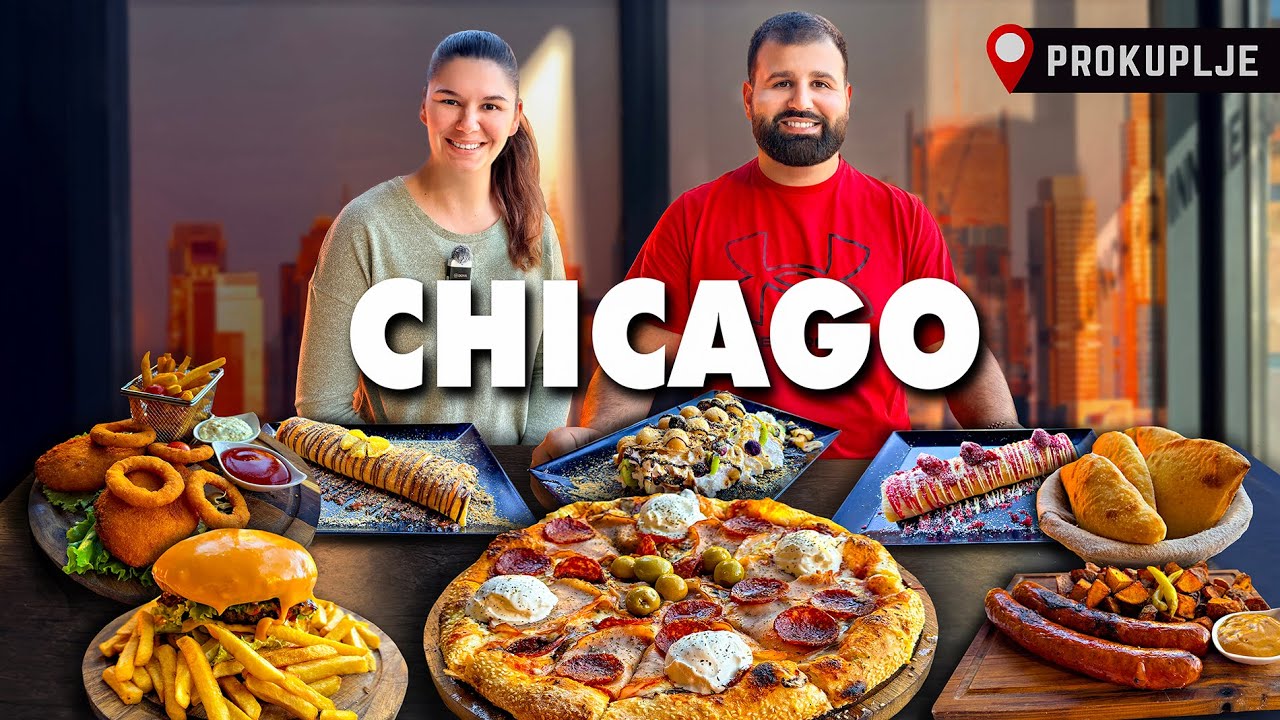 Prvi put u ČIKAGO! Jeli smo BURGER, KOBASICE, PICU, PILETINU i slatke PALAČINKE u Prokupljee