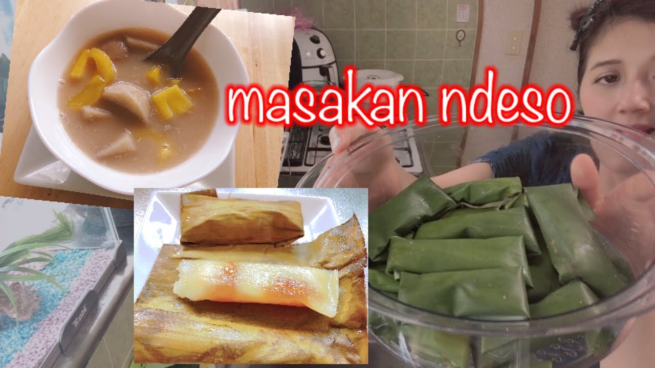 MASAKAN DESA,kue singkong/utri dan kolak talas bentul(cassava / utri cake, and bentul taro compote).