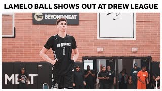 LaMelo Ball Puts Up 19 points, 15 rebounds, 5 assists at the Drew League - Full Highlights