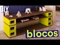 DIY - RACK BLOCOS DE CONCRETO | Reforma de Kitnet