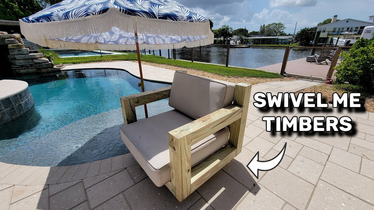 DIY Outdoor Swivel Chair Build - Easy and Affordable