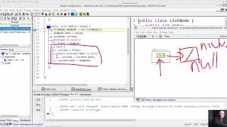 Linked List for integer in Java using JGrasp