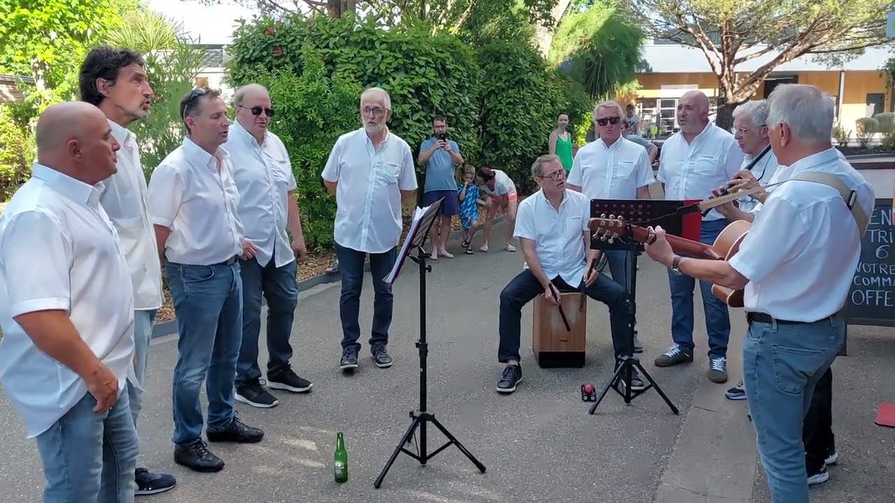 Basque singers sing The Fields Of Athenry , in Biscarrosse,  Bordeaux  France June 2022
