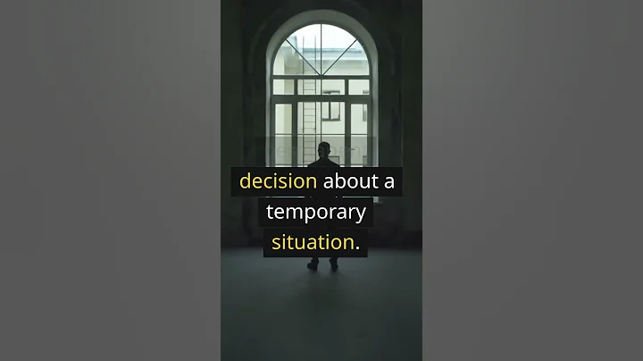 Keep Perspective: Temporary Situations Don't Call for Permanent Decisions #shorts  #decisionmaking
