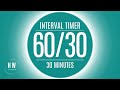 60 second timer with 30 second rest with music  6030 hiit timer