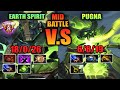 UNKILLABLE!!! Grand Master Earth Spirit Mid Battle VS. Pugna!!! (EPISODE 14)