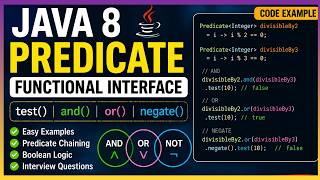 Java 8 Predicate Functional Interface | test(), and(), or(), negate() with Examples
