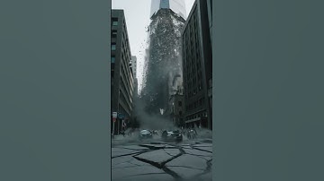 Skyscraper Collapse in Earthquake | AI Urban Ruin