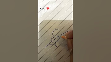 Siraj name signature request done 👍 #youtubeshorts #shorts @Signature_style.