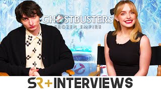Ghostbusters: Frozen Empire Stars Finn Wolfhard & Mckenna Grace Talk Filming With Slimer [Spoilers]