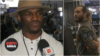 Kamaru Usman reacts to altercation with Jorge Masvidal at Super Bowl radio row ESPN MMA