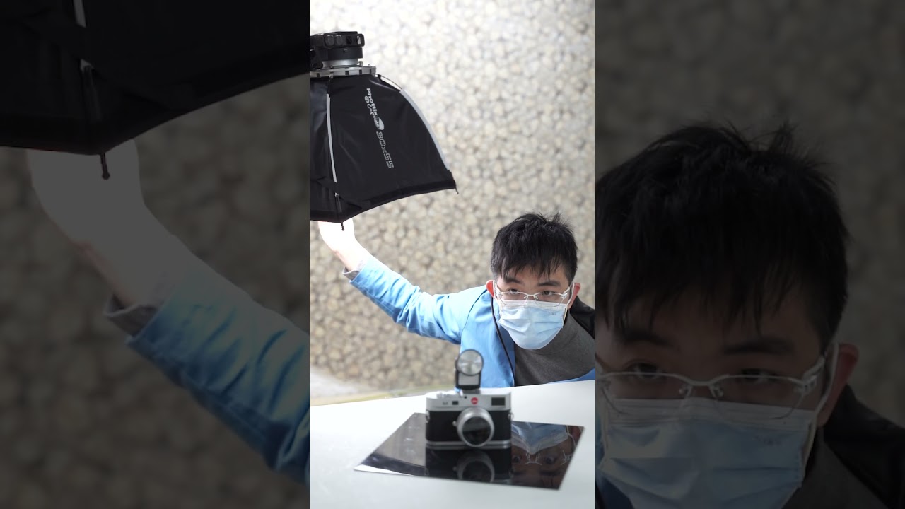 Q100C RGB LED with Capsule 30x55cm softbox