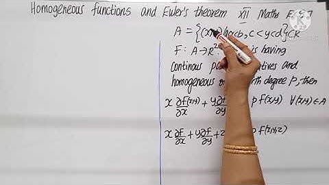 Class12|Ex8.7| MP118|Maths|Homogeneous functions and Euler