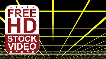 Free Stock Videos - moving below yellow grid on black background 2D animation