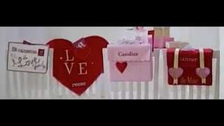 DIY Pottery Barn Valentines Day bag / Chaircover Easy and Cheap!