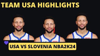 TEAM USA HIGHLIGHTS | USA VS SLOVENIA PS5 |