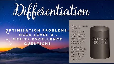 Achieve Excellence: Solve NCEA Level 3 Calculus Differentiation Optimisation with Confidence!