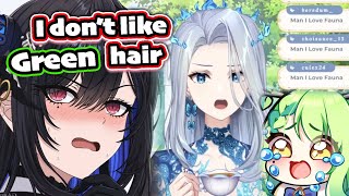 Nerissa tells Amalee that she doesn't like green hair.... Fauna* | 『Hololive』