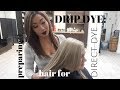 DRIP DYE hair tutorial part 1: prepping hair for direct dye