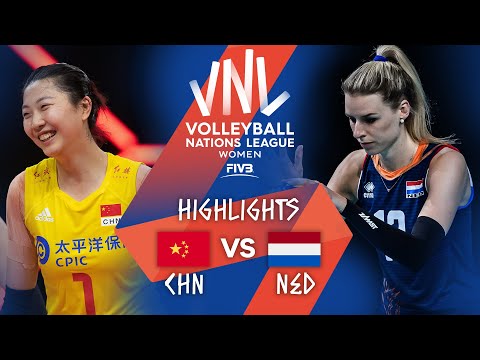 China vs. Netherlands - FIVB Volleyball Nations League - Women - Match Highlights, 12/06/2021