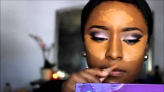 easy purple prom tutorial | using bh cosmetics