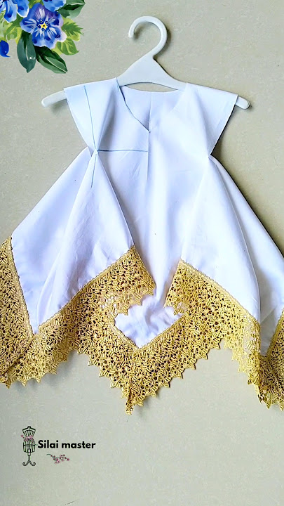 Easy Handkerchief Style Baby Frock | Simple Baby Dress Cutting & Stitching Tutorial