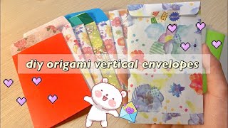 craft w me ✨| diy vertical envelopes using origami 🌸