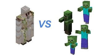 Minecraft Mob Wars #2: Iron Golems Vs Zombies