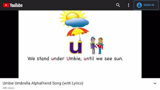 Umbie Umbrella (U Poem)