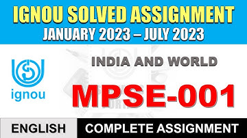 MPSE 001 Solved Assignment 2023 24 || IGNOU MPSE 01 SOLVED ASSIGNMENT 2023 2024 IN ENGLISH
