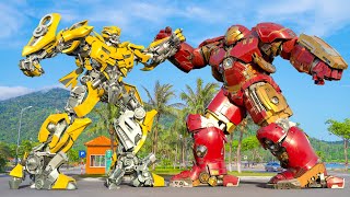 Transformers One (New Movie) - Iron Man vs Bumblebee Fight Scene | Paramount Pictures [HD]