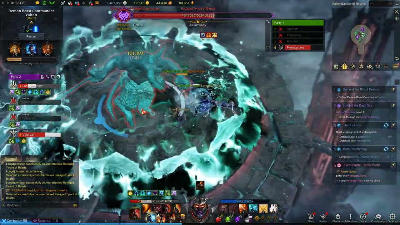 Valtan Hardmode - clutch in berserkmode - insane musicending - Lost Ark