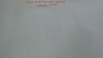 L54:Half Subtractor using NAND Gates