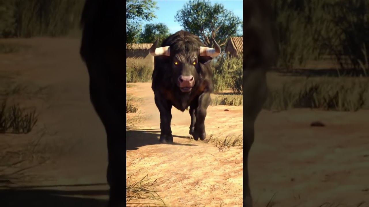 Lion Chasing Cow, But Bull Did This! | Epic Bull vs Lion Fight" 