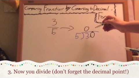 Comparing Fractions by Converting to Decimal Form
