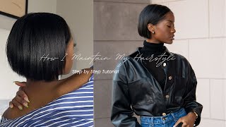 How I Maintain My Short Relaxed Hair | Refresh & Style screenshot 3