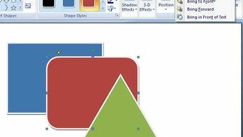 Arrange a Stack of Objects in Word 2007