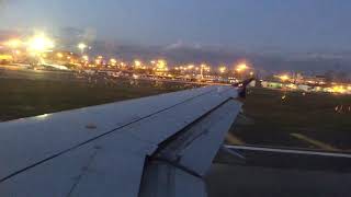 Afternoon takeoff from Warsaw Airport.