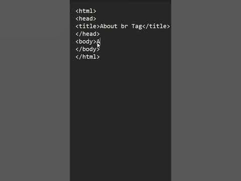 How to insert a new line in html || How to use br tag || HTML br tag ...